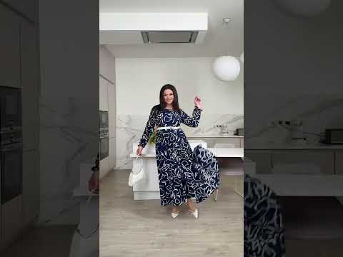 Платье свободного кроя софт с рукавами, видео 1