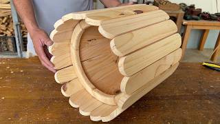 Creative Wood Craft Ideas - Diy Round Planter Boxes Outdoor