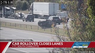 1 seriously injured in rollover crash on I-77 in south Charlotte Multi Car Crash On I 77 Leaves 1 Dead 1 Badly Hurt In Charlotte