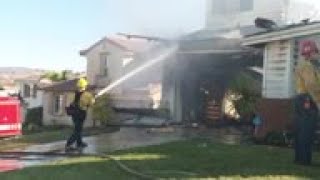 Homes destroyed in Los Angeles-area wildfire