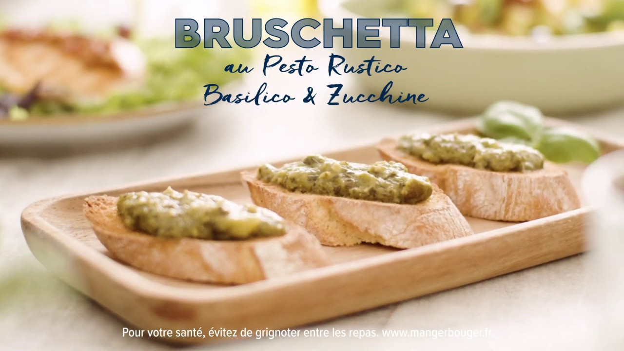 Bruschetta au Pesto Rustico Basilic & Courgettes - YouTube
