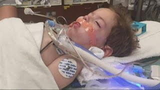 Toddler spends days in hospital after choking on a grape
