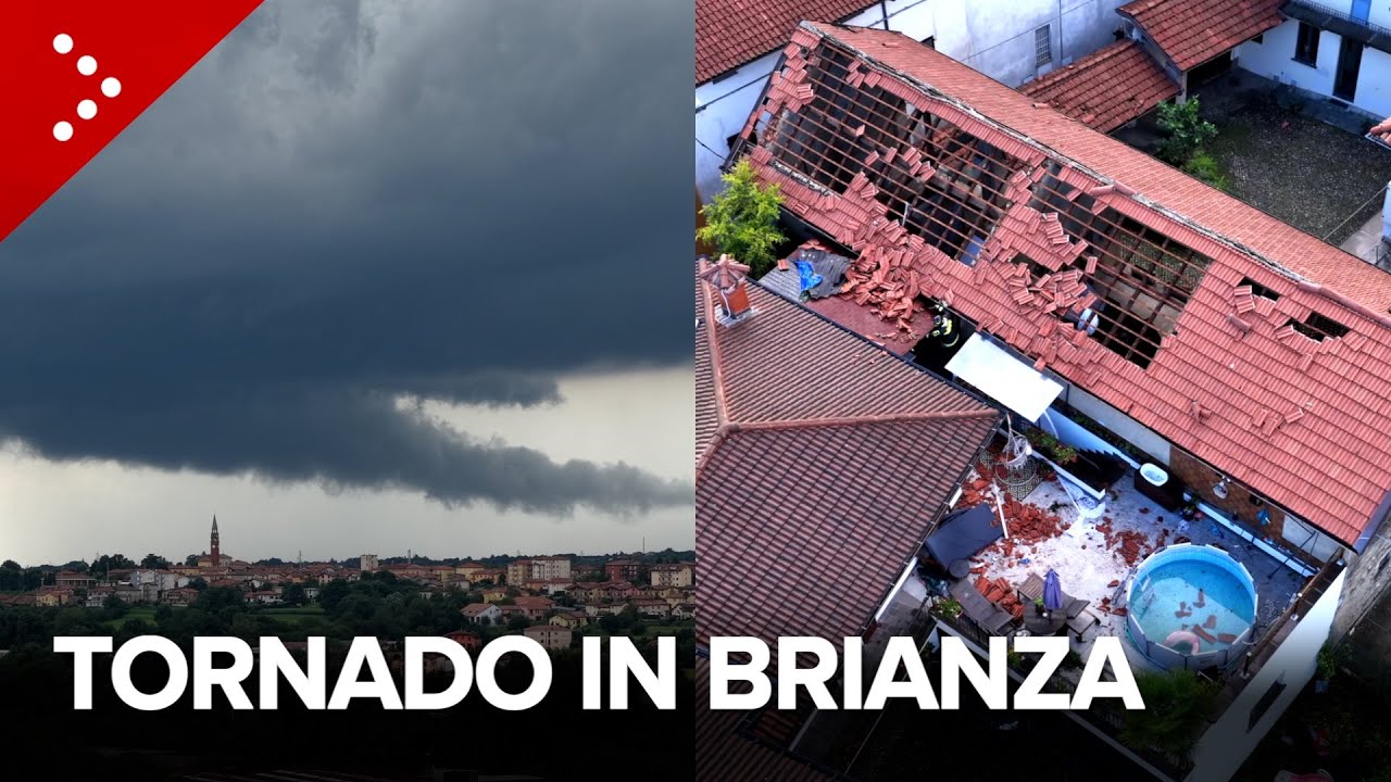 Tornado colpisce la Brianza, numerosi danni a Verderio. Il racconto: “Oggetti volavano in vortice”