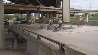 I-30 in Downtown Dallas re-opened following repairs after 18-wheeler 'lost the load,' officials say