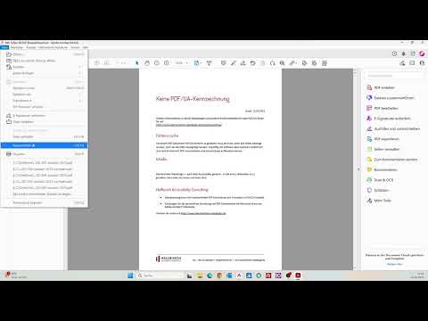 "Keine PDF/UA-Kennzeichnung" mit Adobe Acrobat DC korrigieren.