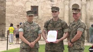 Descendants of Alamo heroes hold marine promotion ceremony