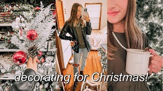 decorating my college room for Christmas! || Christmas decor shopping, hot chocolate, and more!