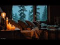 Soft Lamp Light &amp; Rain Outside the Window ☔ Cozy Bedroom Ambience for Deep Sleep and Relaxation