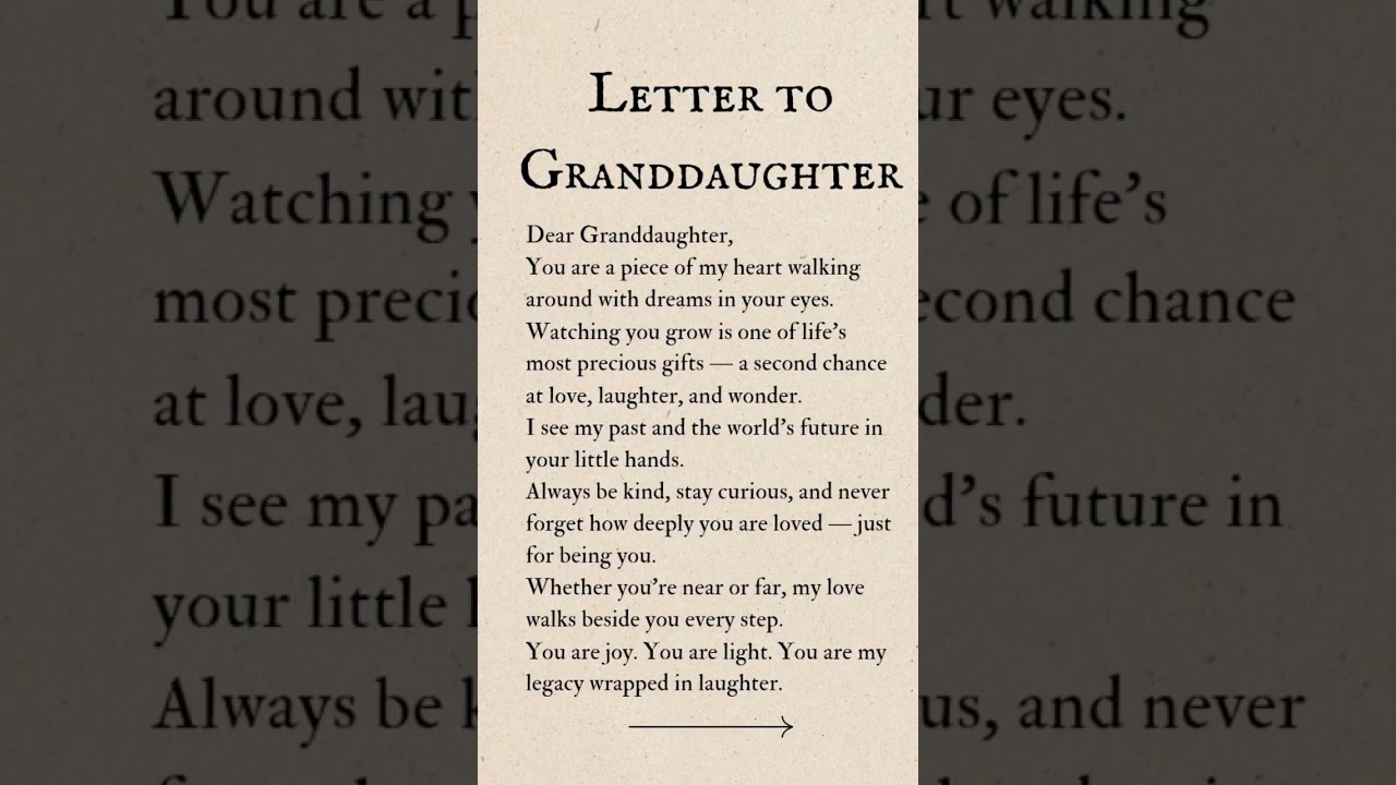 share with your granddaughter