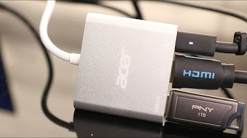 Acer USB-C Hub, 3-in-1 USB C to HDMI Multi-Port Adapter with 5Gbps USB 3.0 GEN1 Data Port
