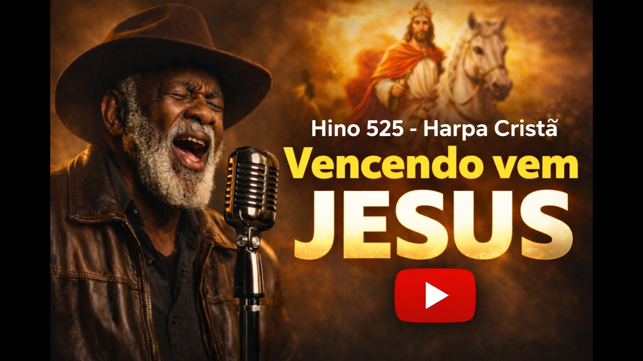 Harpa Cristã 525 | Vencendo Vem Jesus (VERSÃO BLUES) 🎺🎸 | Gospel Blues Triunfante