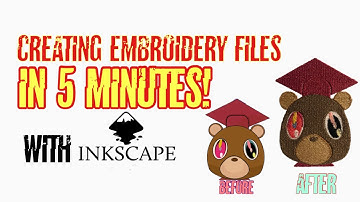 How to Use Inkscape & Ink/stitch to Design Custom Embroidery IN 5 MINUTES