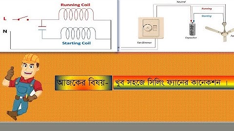 Ceiling fan wiring | Ceiling fan common, start, run wire identification |#Engineers_Tech #ceilingfan