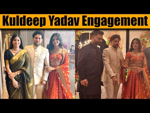 Kuldeep Yadav Engagement | Rinku Singh and Priya Saroj Attend - YouTube