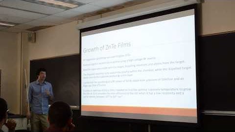 Michael Bowman - Investigation of ZnTe:Cu Back Contact for CdTe Solar Cell Applications