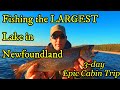 Epic weekend cabin fishing trip in the largest lake in newfoundland  intense action 