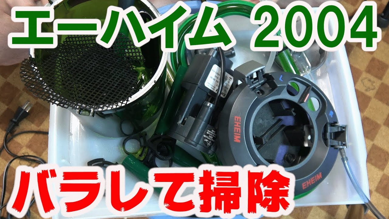 アクアリウム エーハイム04をバラして掃除するよ Youtube