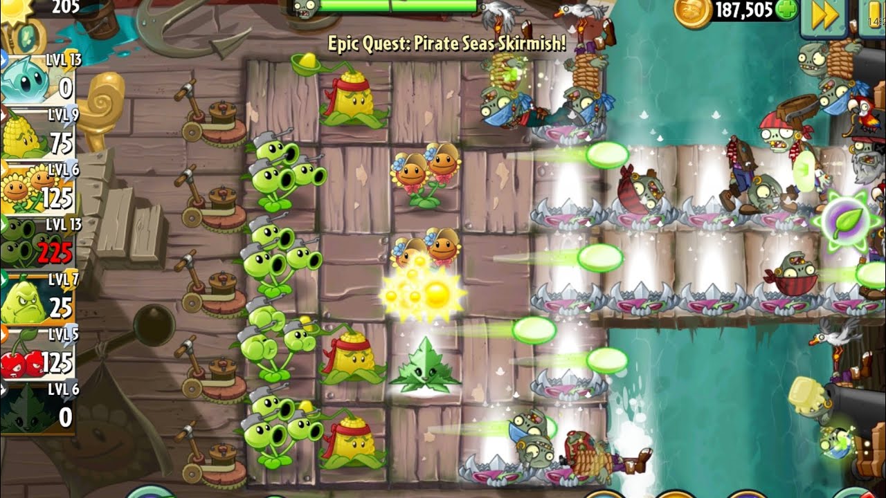 Play Extra Hard Pirate Seas.. Level 1 - 4 !! Plants vs Zombies 2 ..