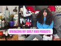 ORGANIZING MY CURLY HAIR PRODUCTS + mini reviews