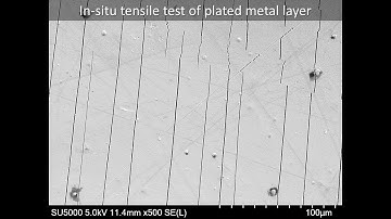 [Materials] In-situ tensile test of plated metal layer