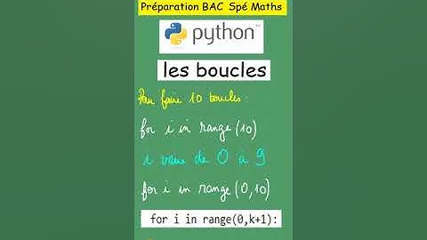 Les dernières révisions -Les boucles en PYTHON au BAC   - Attention Piège du range !!!