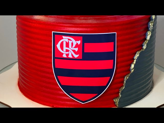 Bolo do Flamengo Chantininho / Vermelho / Preto / Lindo / Fácil / Time  Flamengo / Flamengo Team 