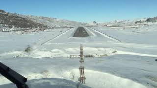 King Air Approach And Landing To Bgsf Kangerlussuaq Greenland - International Ferry Pilot