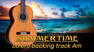 Video thumbnail of "Summertime backing track in Am | Bolero Latin jazz"