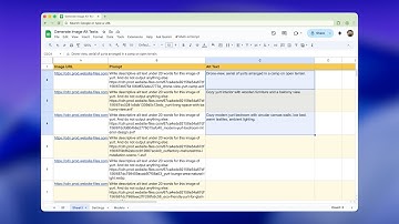Generating Alt Texts for 45 Images using AI in Google Sheets
