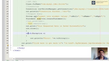 Dealing With JSP Web UI and MYSQL - Part I