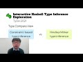 TyDe 2021 - Interactive Haskell Type Inference Exploration (Extended Abstract)