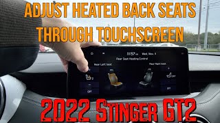 2022 Kia Stinger GT2-Heated Back Seat Touchscreen Control