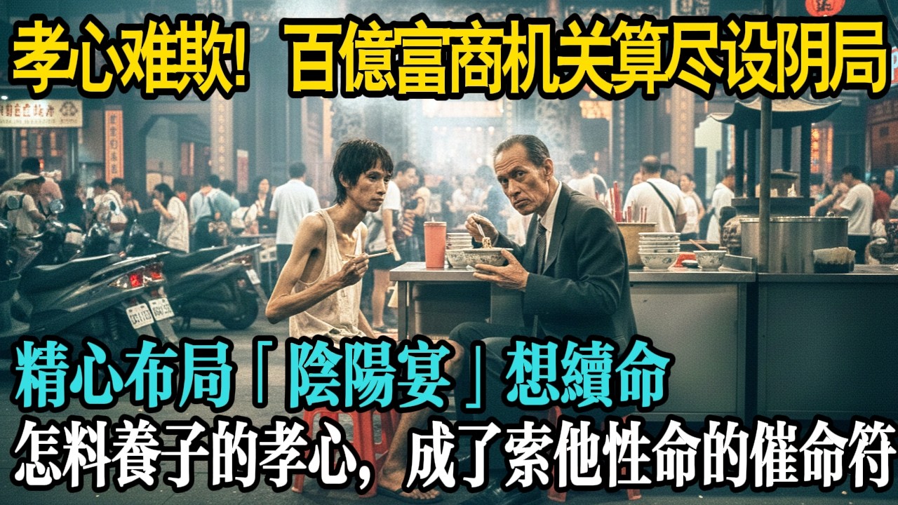 百億富商中元節找養子「借壽」，精心佈局「陰陽宴」想續命，殊不知孝心難欺，養子無意之舉，竟親手斷了他的生路！結局神反轉！