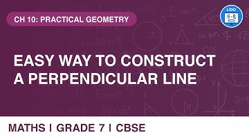 Steps to construct a perpendicular line | Practical Geometry | Class 7 Math
