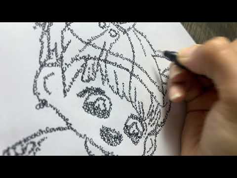 Turning Words into an JK Drawing ⭐️ Bts Unique Art ideas💜 ART Creations that are a whole new level