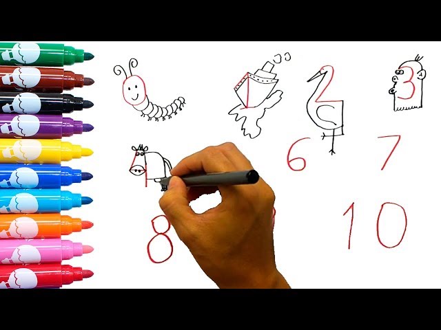 Desenho de Colorir com números: Gato para colorir