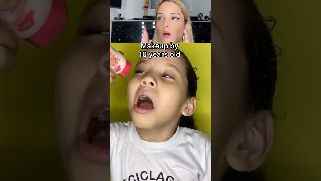 Make-up tutorial by 10 years old 🫶yes or not? 