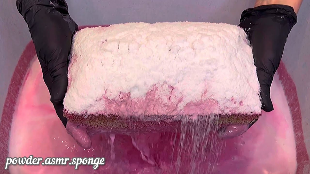 Thick laundry paste + 2 kg laundry powder + pink dry paste 💖🤍❤️Squeezing sponges asmr