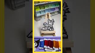 Tails in Cross-Stitch | Handmade Sonic Fan Art 🦊🧵 #Shorts