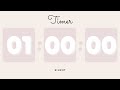 1 Hour Silent Timer With Cute Ending Alarm Beige Timer 
