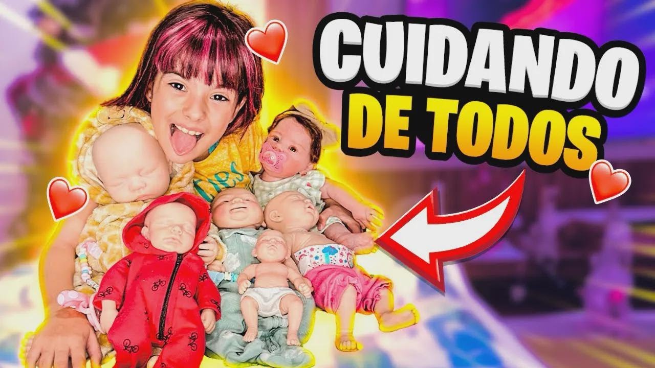 Así es mi día con todos mis bebés reborn de silicona sólida