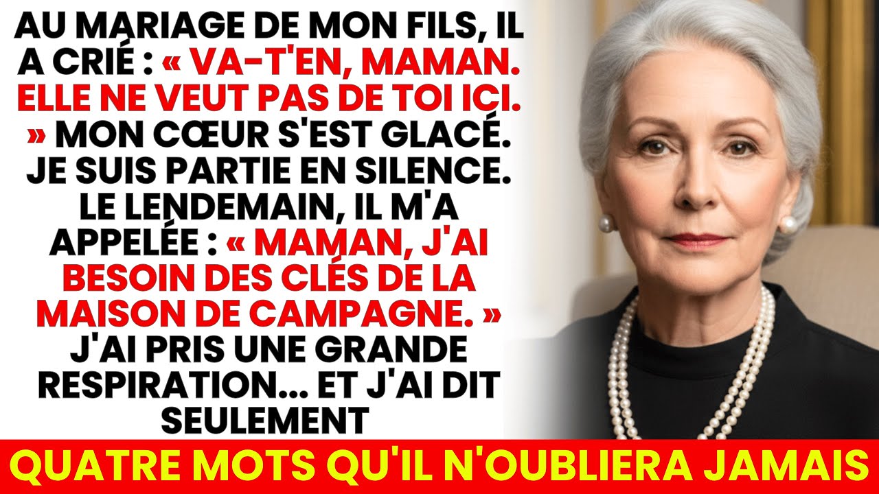 Mon Fils M’A Expulsée De Son Mariage, Mais Le Lendemain Il Avait Besoin De Moi...J’Ai Dit Seulement.