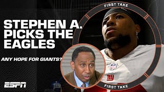 Stephen A. says the Giants are losing to the Eagles: 'Stop with the magical run stuff!' | First Take