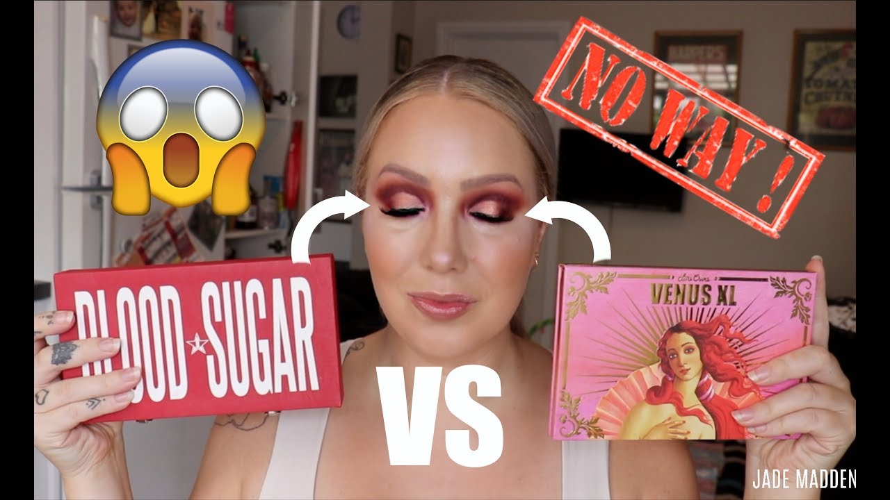 Blood Sugar VS Venus XL | SAME LOOK- DIFFERENT PALETTES! | Jeffree Star VS Lime Crime! | Jade Madden