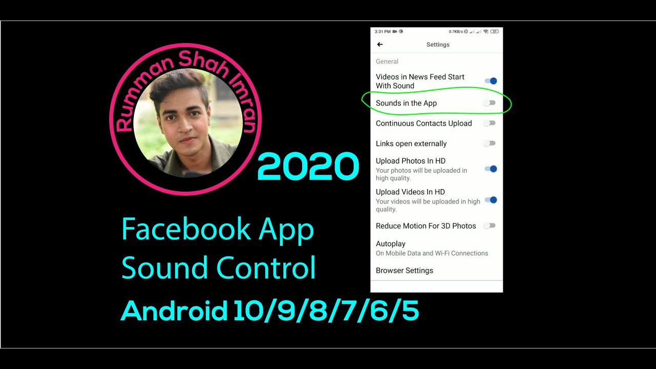 How to disable or Enable sound Of Facebook app in Android phone 2020 ...