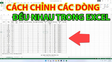 Cách Chỉnh Các Dòng Đều Nhau Trong Excel