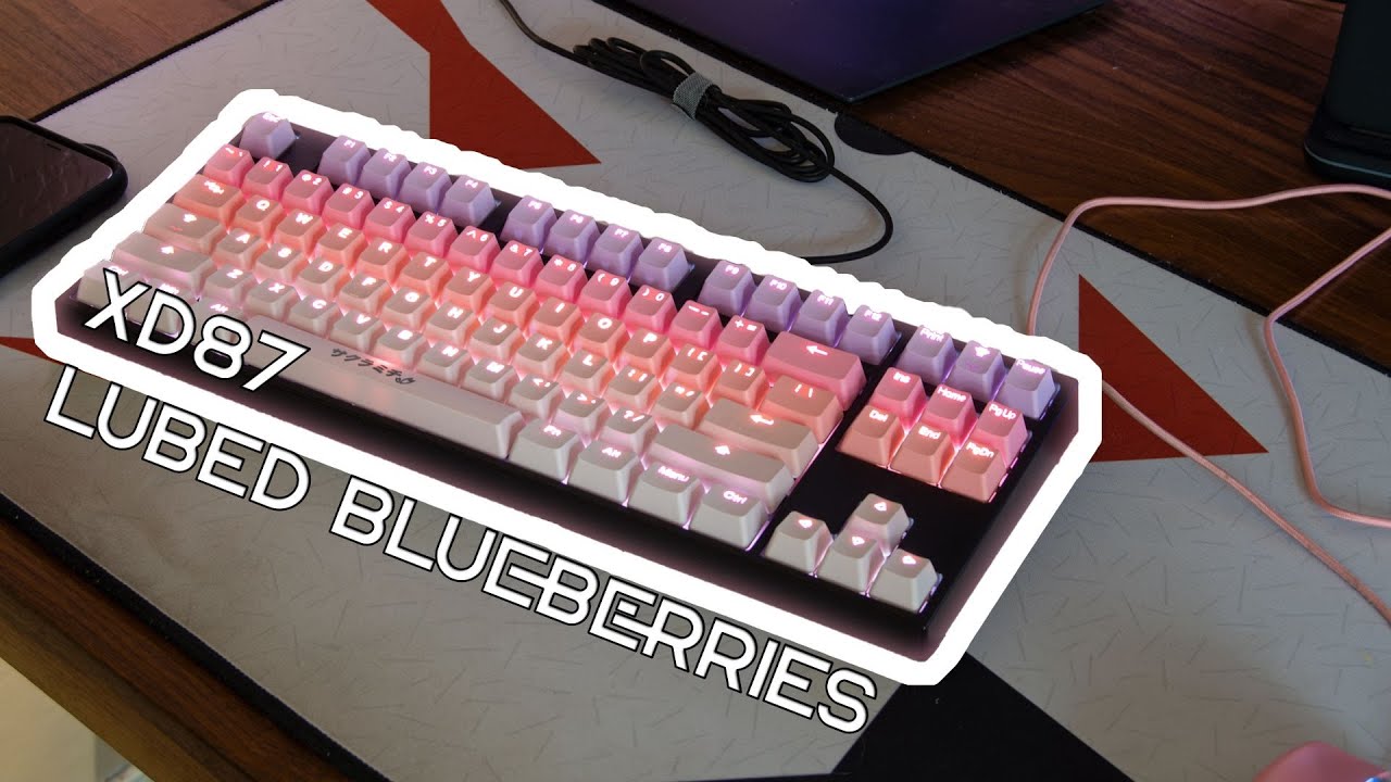 Lubed Novelkey S Blueberry Typing Sounds Asmr Xd87 Keyboard With Tai Hao Sakura Michi Keycaps Youtube