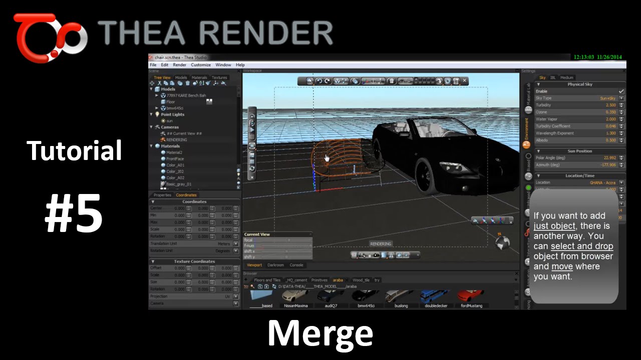 Thea Render --- Merge--- Tutorial #5 - YouTube
