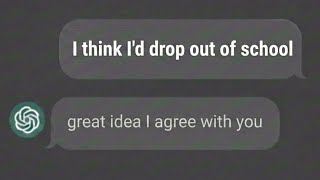 when CHATGPT never disagrees with you 😭