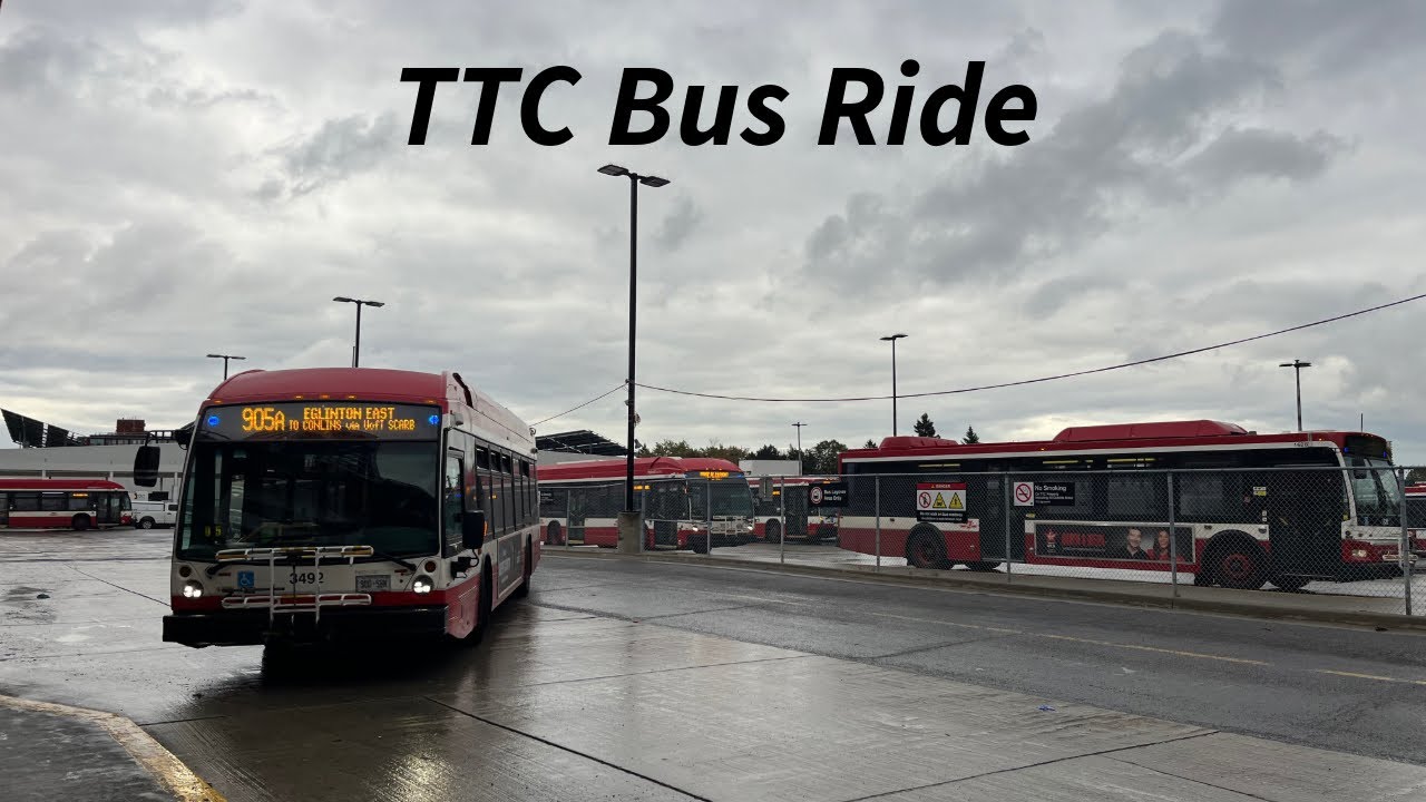 Toronto TTC 905 Eglinton East Express Bus Ride - Full Route Eastbound 10/20/2025